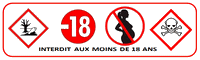 Products containing nicotine are prohibited to minors , people with cardiovascular problems and pregnant or lactating women. Keep locked up and out of reach of children. Do not discharge into the environment.